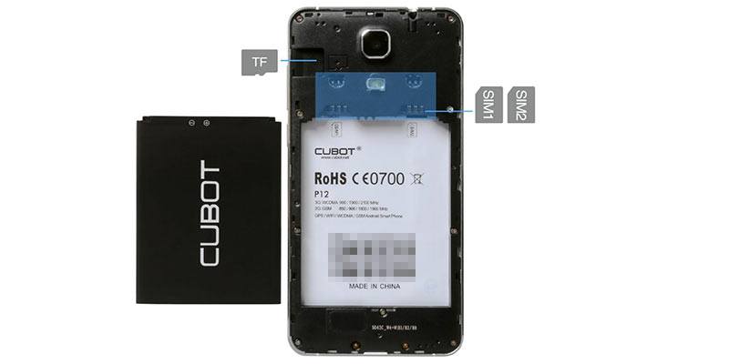 Cubot P12 Battery