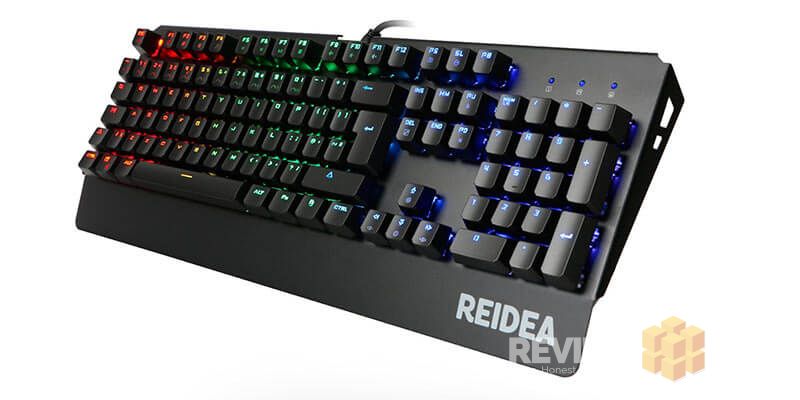 Reidea RGB Gaming Keyboard showing all colours