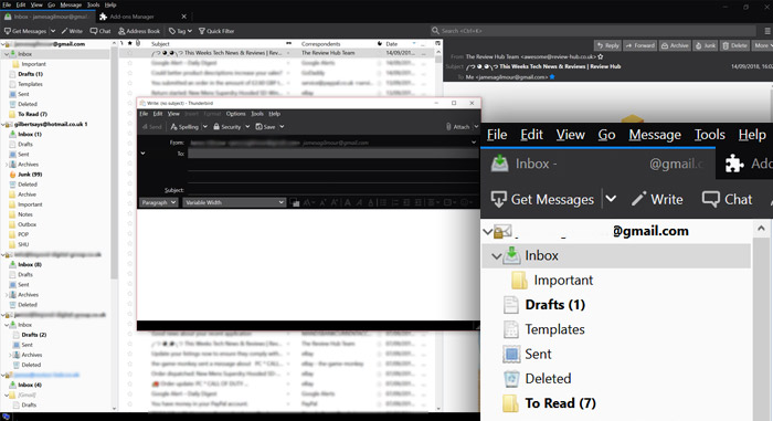 Mozilla Thunderbird Dark Theme