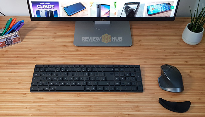 Microsoft Designer Bluetooth Keyboard on desk